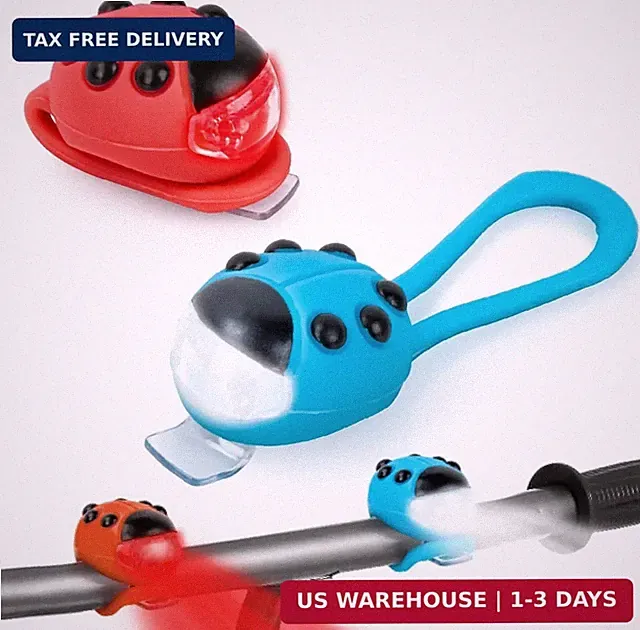 2 Pack Kid Bike Light, for Kids Scooter, Waterproof with 3 Light Modes for Kids