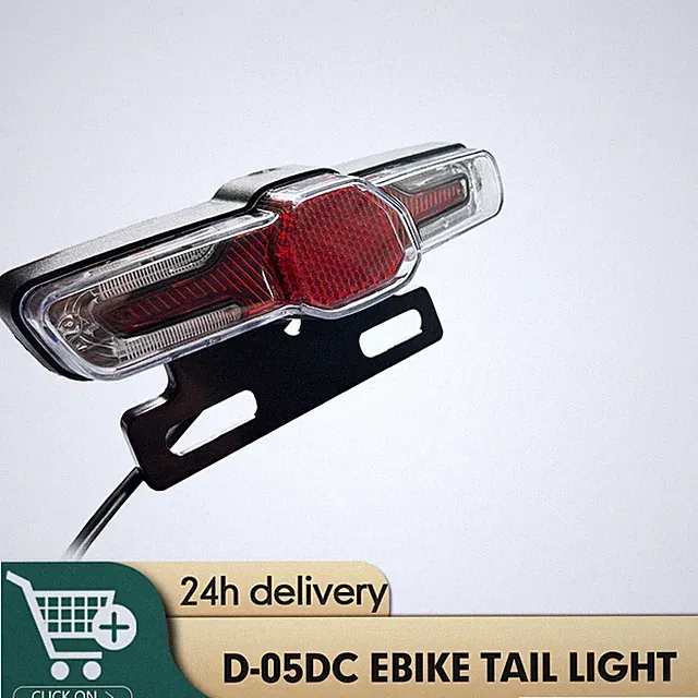24-72V Rear Light with SM Plug for E-bike Hub Motor Kits Turn Signal Taillight