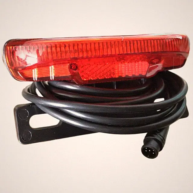 36V-48V Electric Folding Bike Rear Tail Light, 6 Pin Male Waterproof Connector