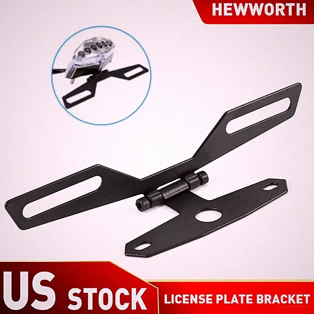 ATV Scooter Foldable Tail Light Bracket for Dirt Bike Motorcycle License Plate