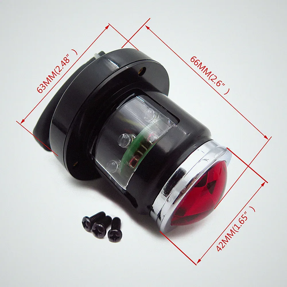 Black Custom LED Tail Light Integrated Fit Bobber Chopper Cruiser Street Bike