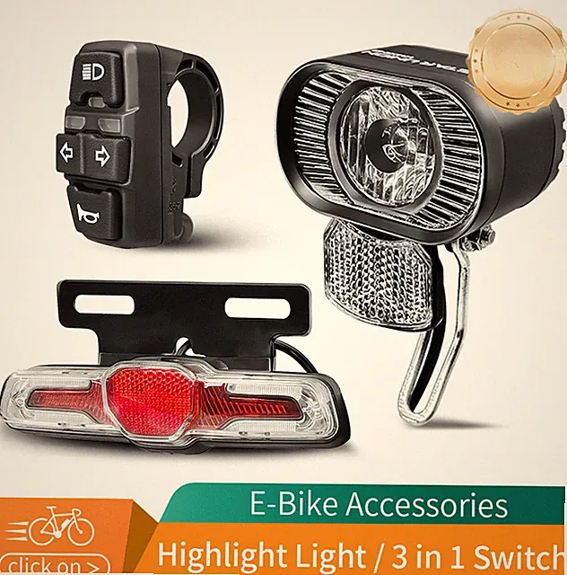 E-bike Front Lights and Tail Light DK336 Switch Group Warning Light Turn Signal