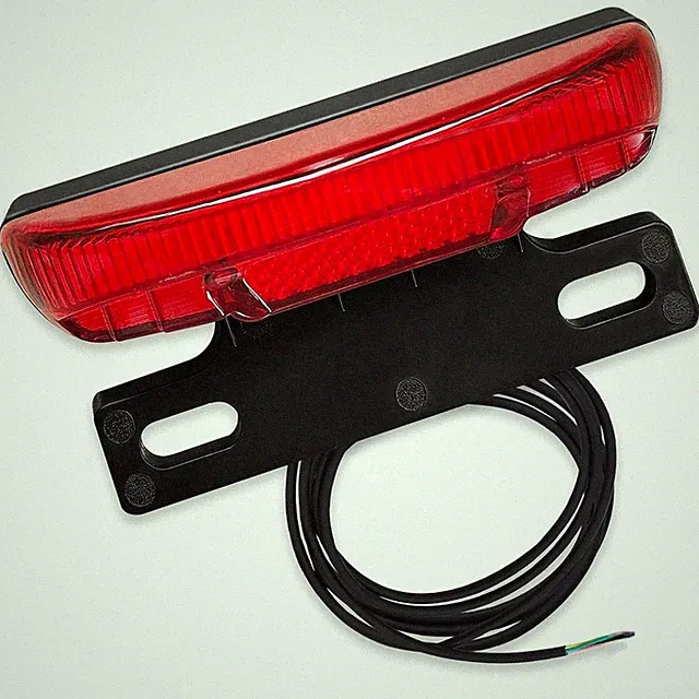 Electric Bicycle Rear Light, 36/48V Tail Brake Light, Ebike Rear Tail Safety...