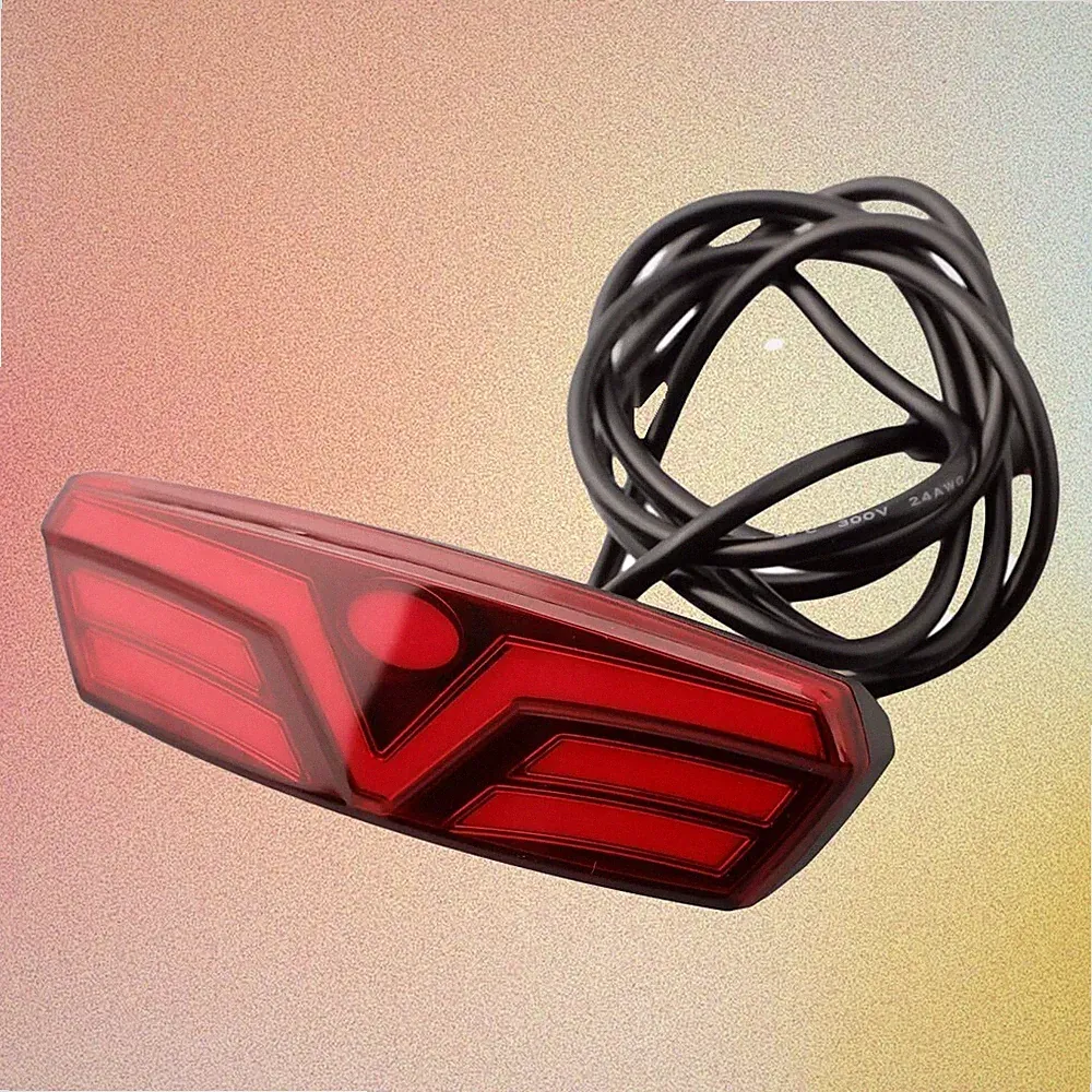 Electric Bicycle Rear Tail Light LED Lamp 2 Pin Waterproof fit for 48V E-bike