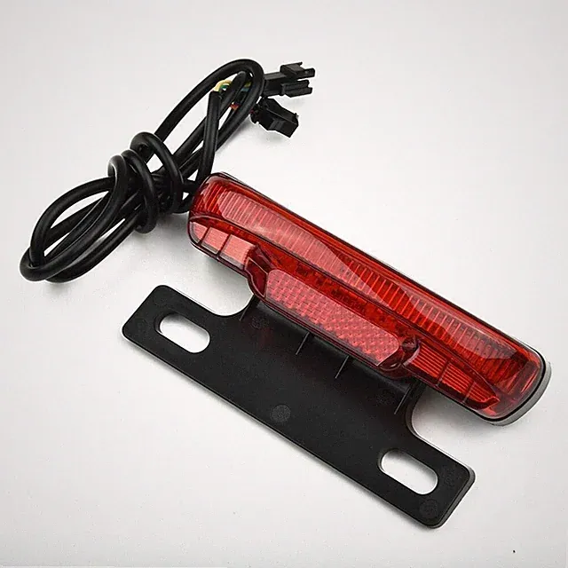 For E-Bike Rear Tail Light Safety Warning Rear Lamp For Electric Bicycle 36-48V