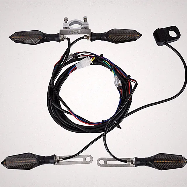 LED Bicycle Flashlight Taillight Turn Signals Front Rear Flasher Lamp Lights