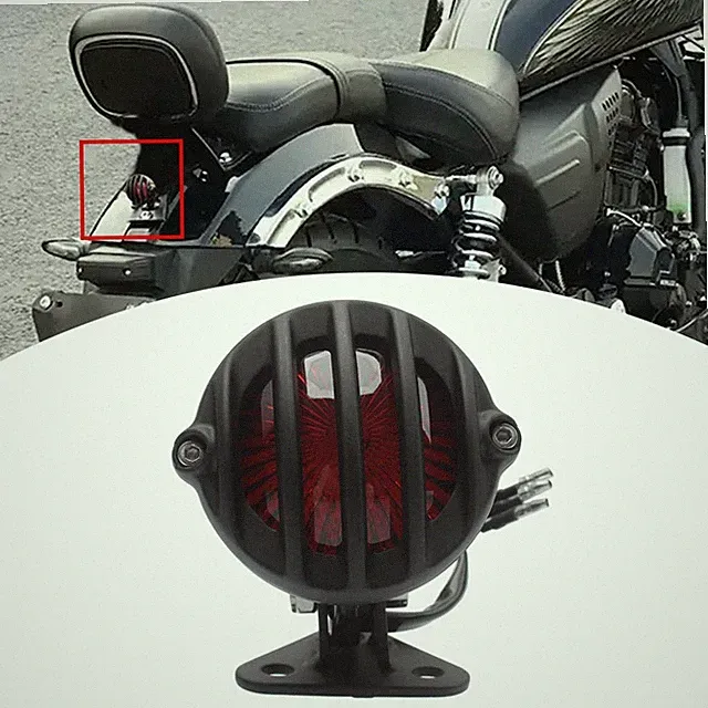Motorcycle 12V Tail Light Rear Brake Light for Harley Yamaha Dirt Bike Bobber
