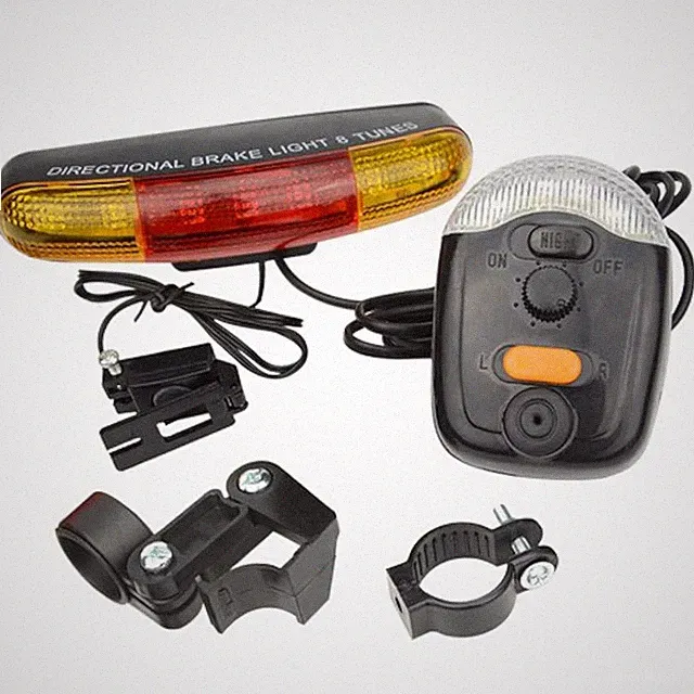 Multifunctional Bicycle Turning Light Bike Tail Lamp Red Color Light Brake La...