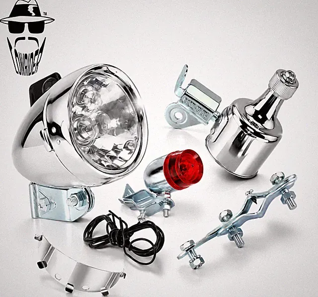 ORIGINAL LOWRIDER Generator Bullet Light Taillight Chrome Vintage Cruiser Bikes.