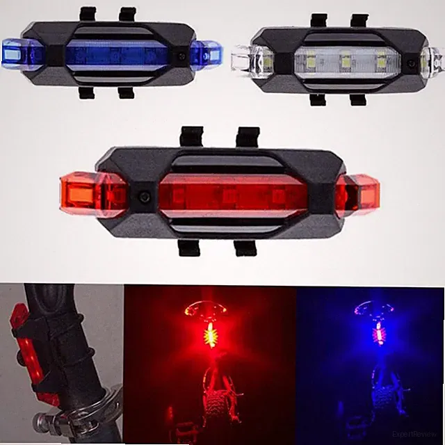 RECHARGEABLE Micro USB flash LED Bicycle Bike Frame Waterproof Head Tail Light