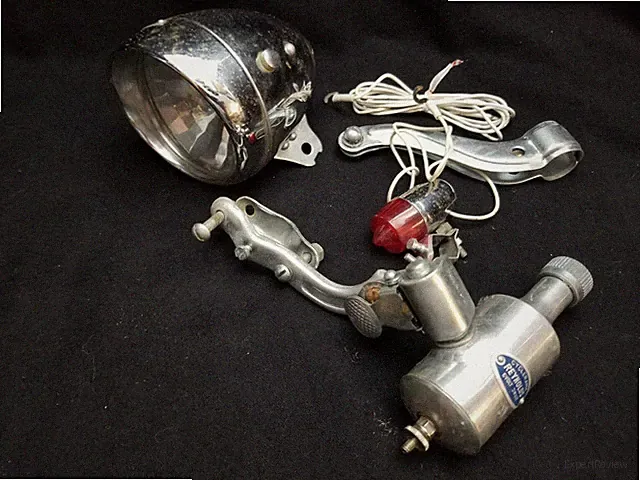 Reynolds Cyclerama Bicycle Front and Tail Light Set 6 Volt Generator Vintage