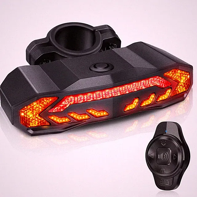 Rockbye Bicycle Turn Signals Light Rechargeable Bike Tail Light Wireless Anti-Th