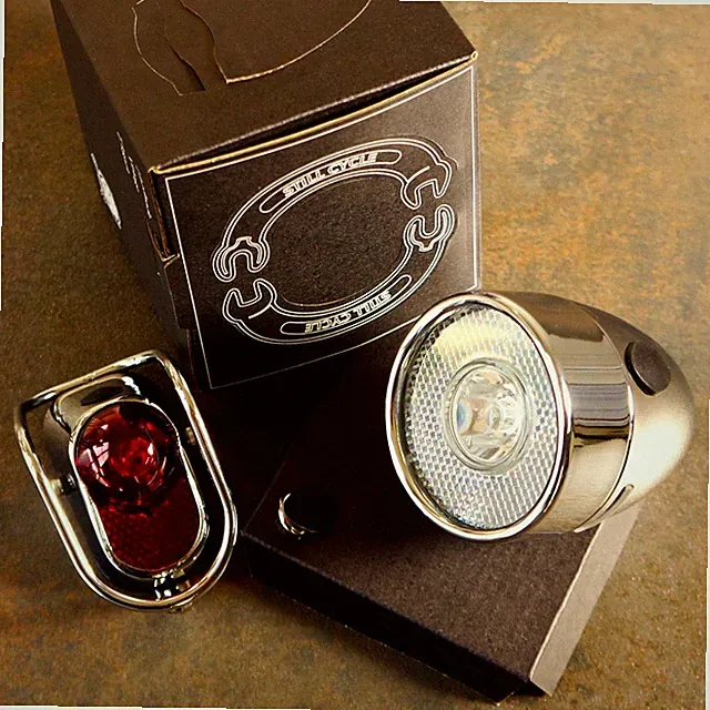 Still Classic Road City Vintage Metal Bicycle light Front or Rear or Pair