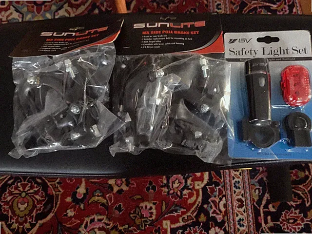 SUNLITE MX Side Pull Brake set/ Front and Rear 73-92mm/Including LED Light Set
