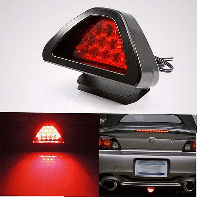 Universal Add-On Red 12-LED Car Third Stop Brake Light Tail Light Rear Fog Lamp