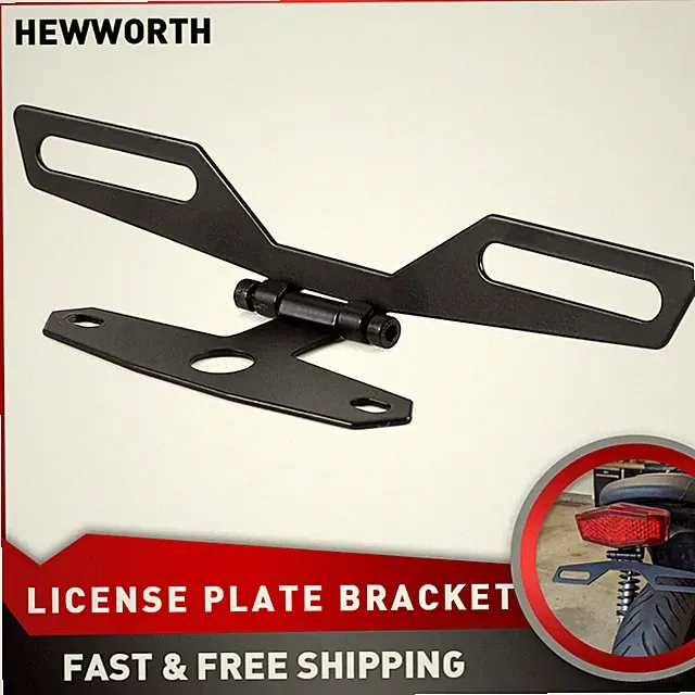 Universal Foldable Tail Light Plate Bracket for Dirt Bike ATV Scooter Motorcycle