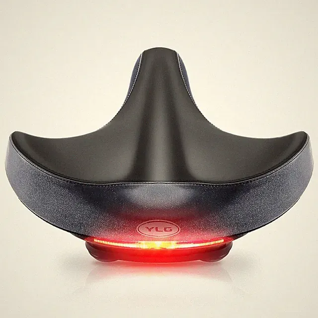 YLG Wide Bike Seat with Taillight - Oversized Comfort Bike Saddle for Women...